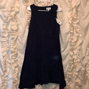 Elle Navy Aline Dress Eyelit Size 4 NWT